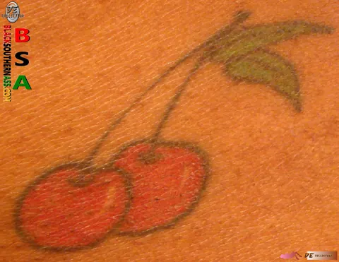 Ebony Woman Poses in Lingerie and Shows Off Her Tattoo – photo 8 of 15