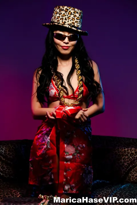 Marica Hase: Slim Asian MILF in a Bikini and Glasses Spreads Her Pussy – photo 4 of 12