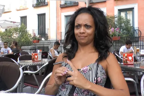 Dunia Montenegro: African MILF Bound and Spread Outdoors – photo 21 of 21