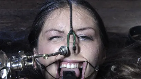 Busty Brunette Spreads and Takes a Dildo Anally in a Dungeon – photo 3 of 14