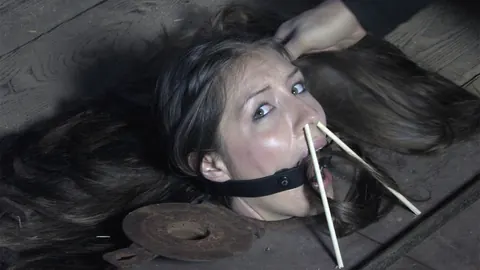Busty Brunette Spreads and Takes a Dildo Anally in a Dungeon – photo 2 of 14
