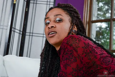 Indie Cass: Skinny Ebony Brunette Spreads Her Shaved Pussy – photo 7 of 21