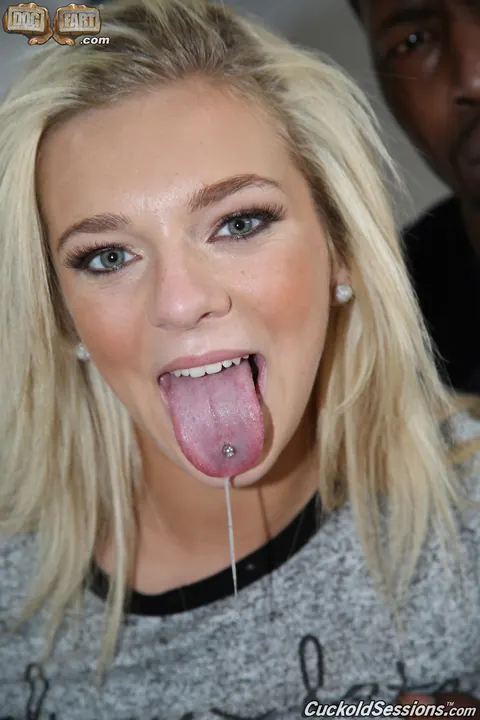 Tiffany Watson: Busty Blonde in Shorts and Socks Fucks BBC – photo 8 of 21