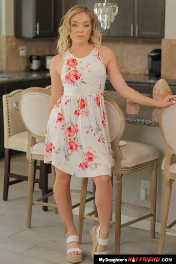 Katie Kush – Petite Blonde Rides Cock in the Kitchen