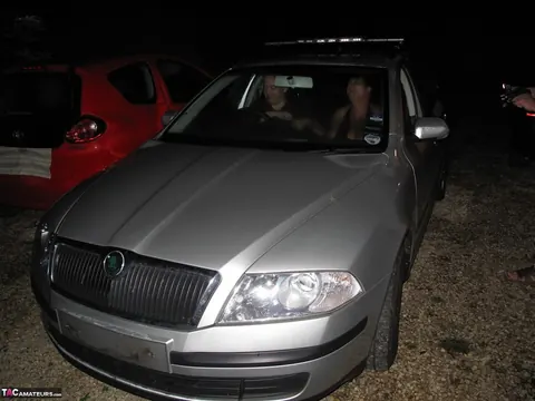 Mature BBW with Big Tits Takes Multiple Men in a Car – photo 1 of 16