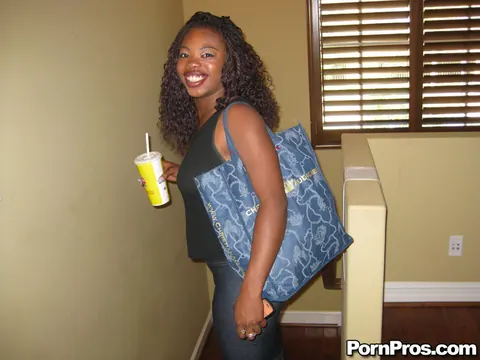 Destiny Dane: Ebony Brunette with Big Natural Tits Gives a Handjob – photo 10 of 10