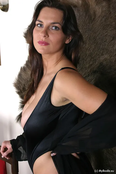 Jastin Erato: Brunette Swaps Bikini for Sheer Lingerie to Show Her Big Tits – photo 6 of 16