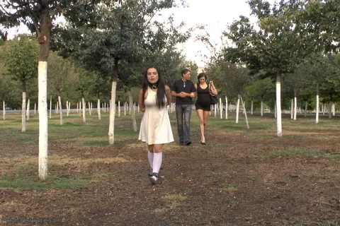 Chiara Diletto: Busty Spanish Brunette Gets Fucked Doggy Style Outdoors in Bondage – photo 3 of 20