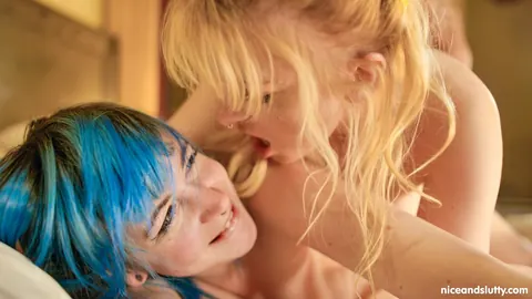 Charlotte San: Redhead Sucks Cock in Threesome with Blonde and Brunette – photo 14 of 21