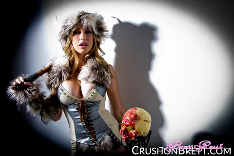 Brett Rossi: Blonde Flaunts Her Big Enhanced Tits and Hairy Bush – photo 1 of 15