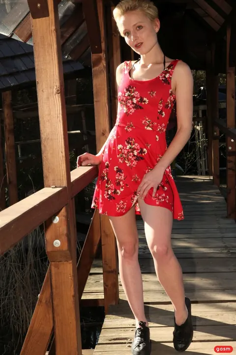 German Short-Haired Woman Sucks Cock Outdoors – photo 12 of 15