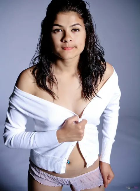 Indian Brunette Removes Her Glasses and Poses in Panties – photo 11 of 16
