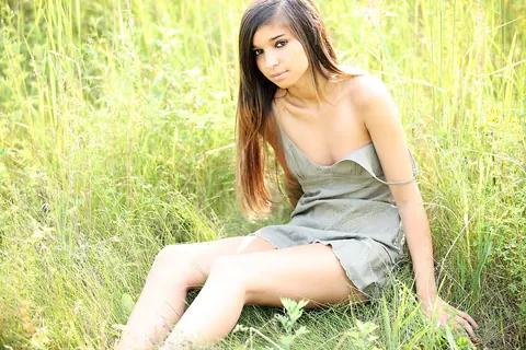 Nika Nikola: Busty Brunette Strips Out of Her Skirt and Shows Her Tattoo – photo 5 of 16