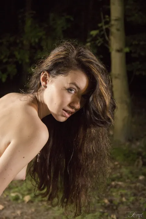Misha Cross: Slim Polish Brunette Peels Off Her Panties and Spreads in the Forest – photo 20 of 21