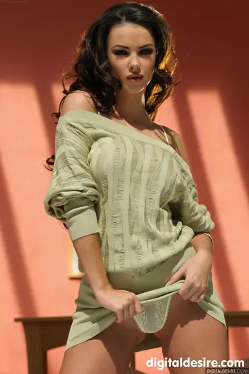 Sophia Santi – Tall Brunette Stretches Nude to Show Tattoo