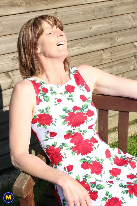 European Redhead MILF Strips Out of Her Dress Outdoors – photo 4 of 20