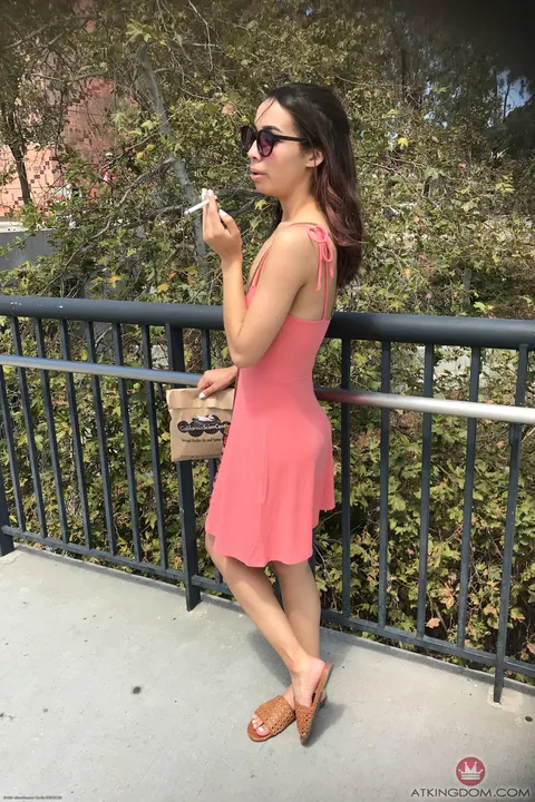 Jackie Rogen: Skinny Latina in Glasses Spreads Her Pussy Outdoors – photo 18 of 21