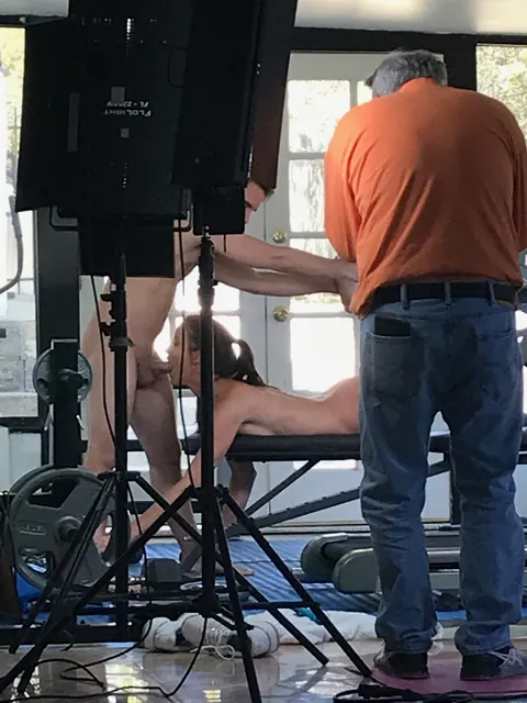 Sofie Marie: Tall Slim Brunette in Pigtails Takes Anal in a Gym Group – photo 10 of 20