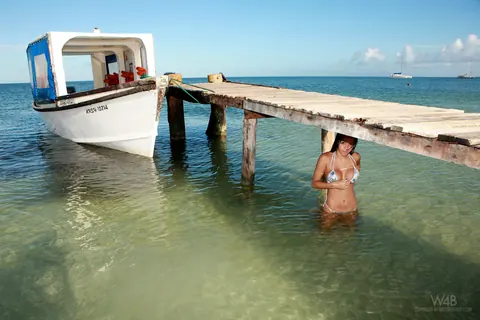 ZAZA: Thick Brunette Strips Off Her Bikini and Bares Her Pussy on the Beach – photo 19 of 21