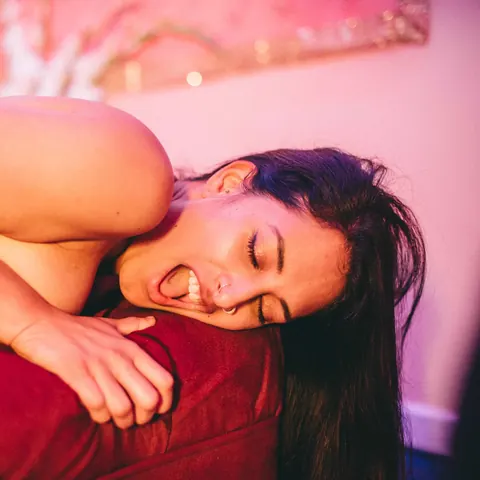 Kali Sudhra: Indian Brunette Sucks and Fucks Doggy Style on the Sofa – photo 12 of 16