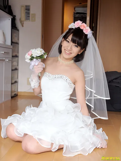Ruri Narumiya: Petite Japanese Bride Sucks Cock and Gets Fucked in Her Uniform – photo 2 of 20