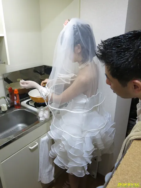 Ruri Narumiya: Petite Japanese Bride Sucks Cock and Gets Fucked in Her Uniform – photo 4 of 20