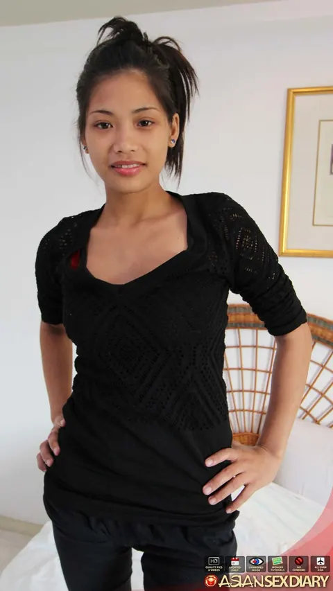 Carmen T: Slim Filipina MILF Undresses and Gives a Handjob – photo 3 of 15