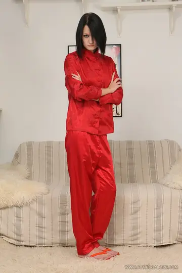 Brunette with Short Hair Works Glass Dildo in Ass and Pussy