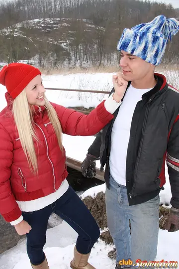 Czech Blonde Takes a Mouthful of Cum After Fucking