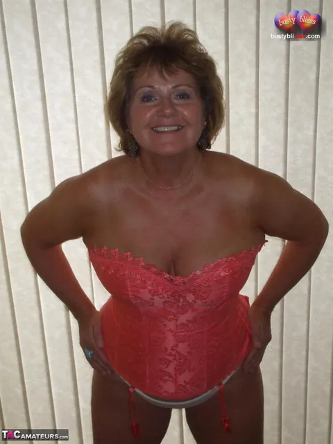 Bustybliss: Mature Brunette in Lingerie Reveals Her Big Natural Tits – photo 13 of 16