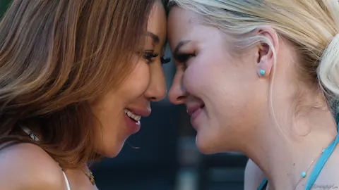 Nicole Doshi: Asian BBW Facesits Blonde Partner and Licks Her Pussy – photo 5 of 21