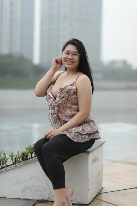 Asian MILF in Glasses Flashes Her Big Tits in Public – photo 6 of 20
