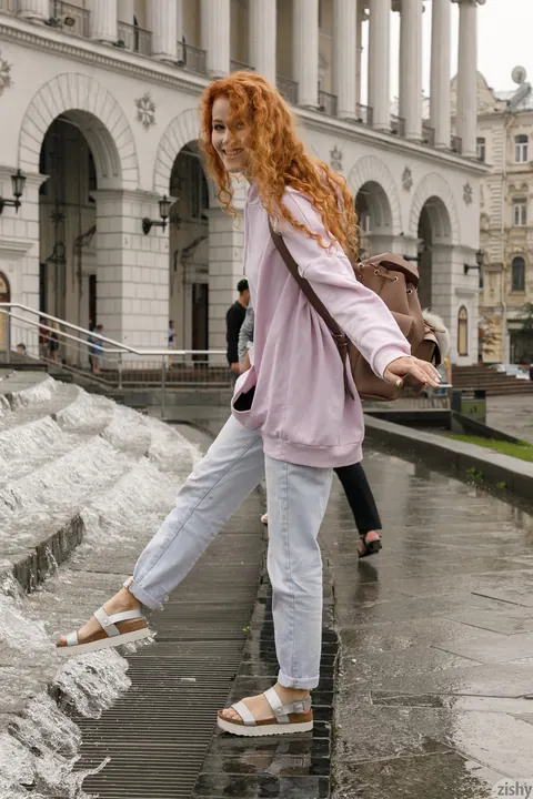 Heidi Romanova: Curly Redhead Flashes Her Tattooed Body Outdoors – photo 2 of 12