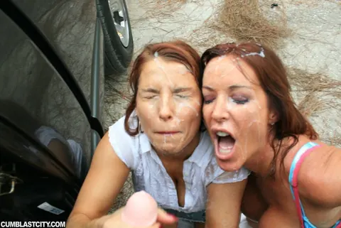 Rachel Steele: Busty Brunette and Redhead MILFs Suck Cock Outdoors and in a Car – photo 16 of 16