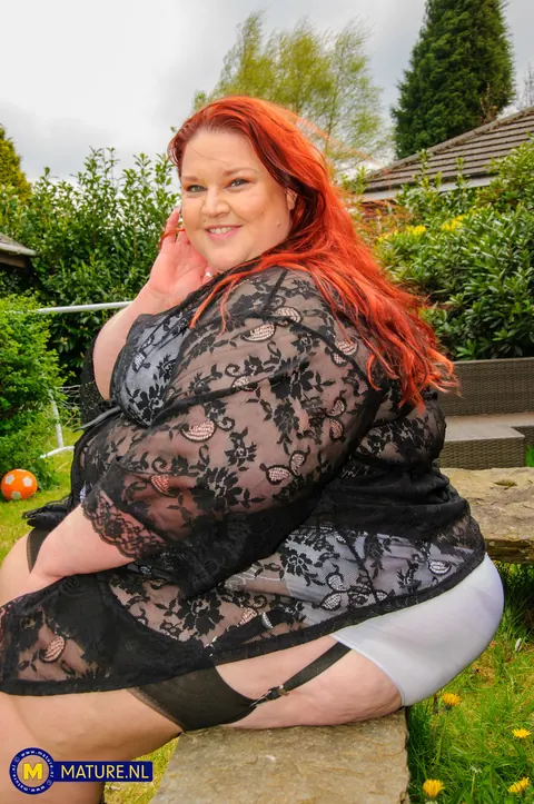 Tall Pale MILF Strips and Uses a Dildo – photo 1 of 21