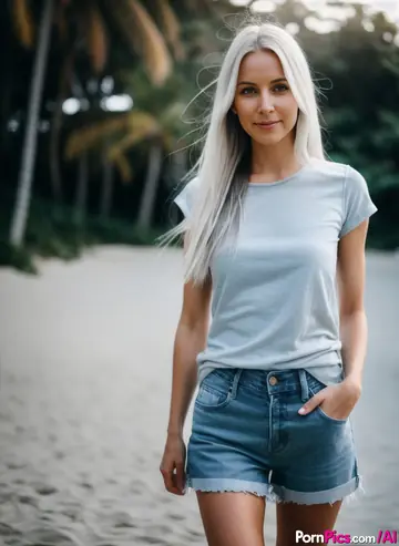 AI-Generated Blonde Poses Nude and Shows Her Body