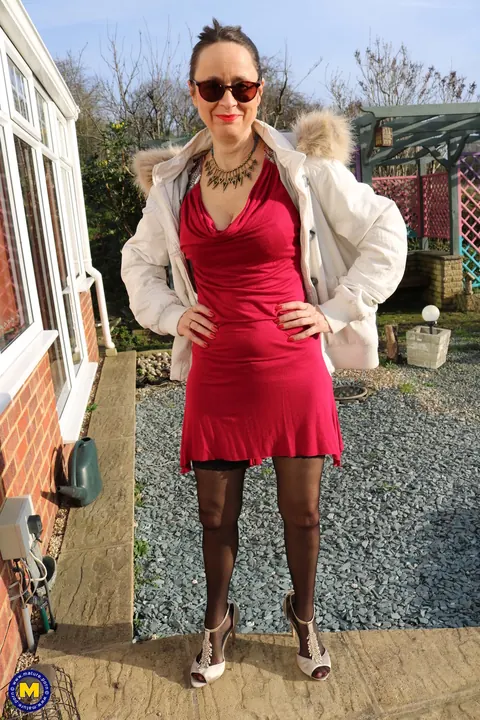 Josie Posie: Two Blonde European MILFs in Dresses and Glasses Pose Outdoors – photo 4 of 20