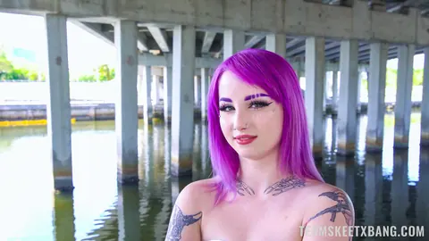 Valerica Steele: Slim Tattooed Blonde Rides Cock Outdoors – photo 1 of 21