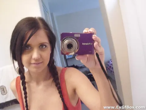 Chrissy Marie: Busty Brunette Fingers Her Pussy in the Bathroom Mirror – photo 2 of 15