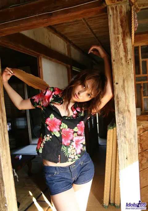 Nao Yoshizaki: Japanese Brunette in Heels Bares Her Big Natural Tits on the Beach – photo 7 of 16