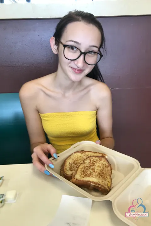Carmen Rae: Petite Brunette with Natural Tits Poses in Glasses – photo 7 of 21