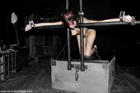 Kayden Faye: Busty Brunette in Bondage Fucks Herself with a Dildo and Spreads Wide – photo 20 of 20