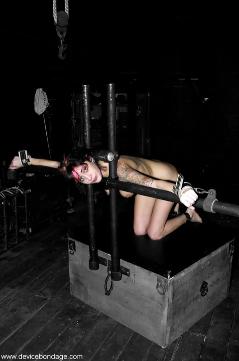 Kayden Faye: Busty Brunette in Bondage Fucks Herself with a Dildo and Spreads Wide – photo 4 of 20