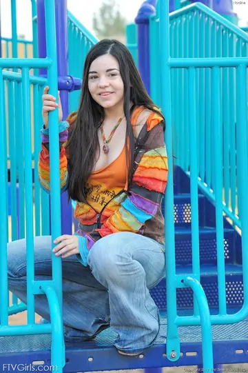 Nadine Sage – Latina Brunette Peels Off Her Jeans to Toy and Fist Outdoors
