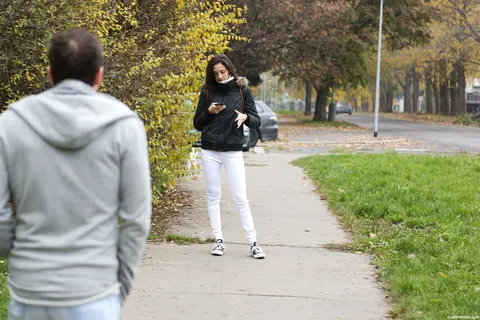 Miky Love: Tall European Brunette Sucks and Rides Outdoors – photo 2 of 18