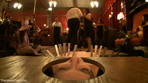 Nerine Mechanique: Busty Brunette MILF in Glasses Gets Bound and Fucked in a Threesome – photo 16 of 21