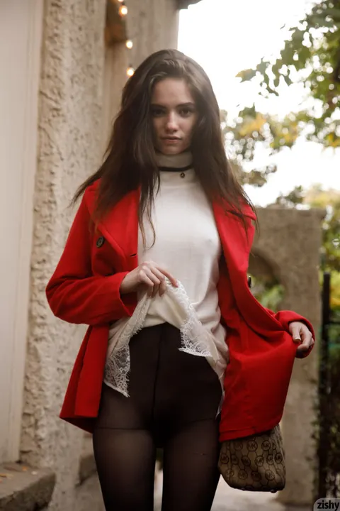 Lana Adams: Brunette Spreads in Sheer Nylons and High Heels Outdoors – photo 8 of 11