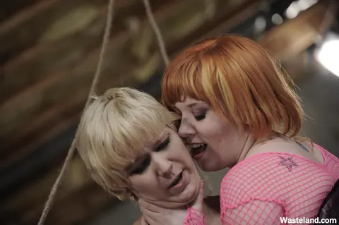 Thick Redhead Uses Anal Hook on Blonde in Bondage – photo 9 of 16