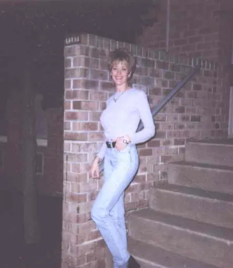 Tracy Lick: Tall Mature Blonde in Lingerie and Jeans Pulls Her Panties Aside – photo 18 of 18