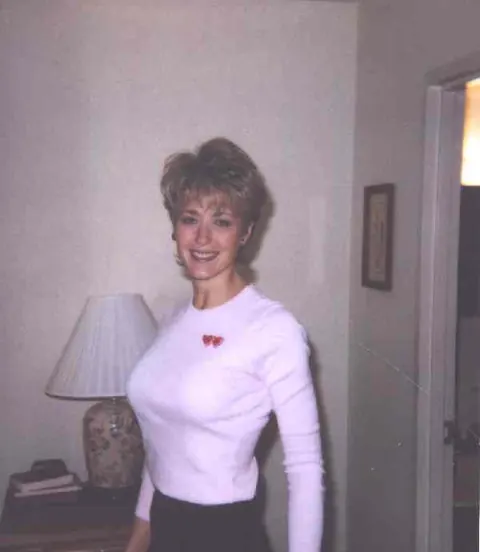 Tracy Lick: Tall Mature Blonde in Lingerie and Jeans Pulls Her Panties Aside – photo 4 of 18